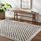 Floyd Black Border Checkered Rug