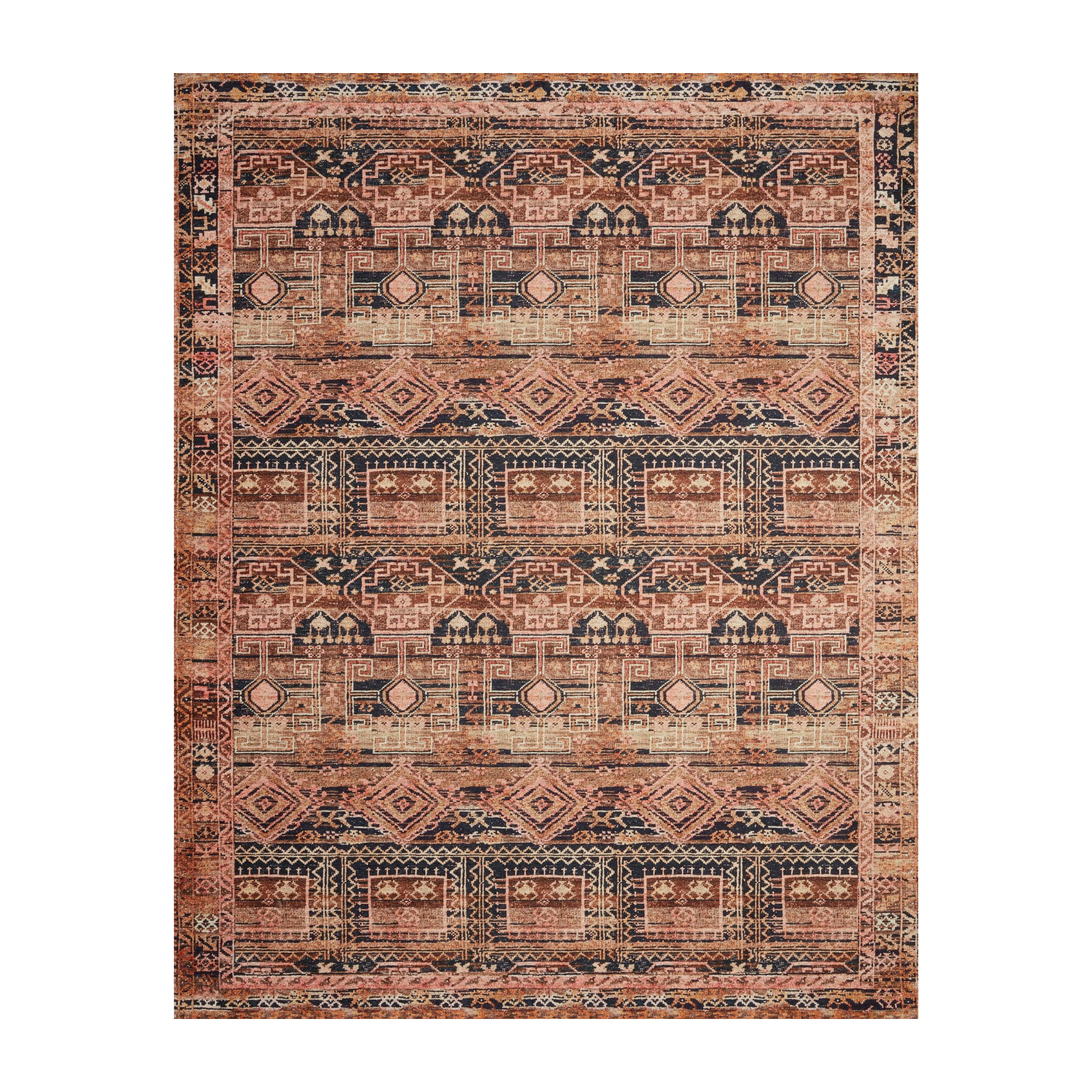 Loloi Layla Mocha / Blush Rug RUGS - patterned Loloi
