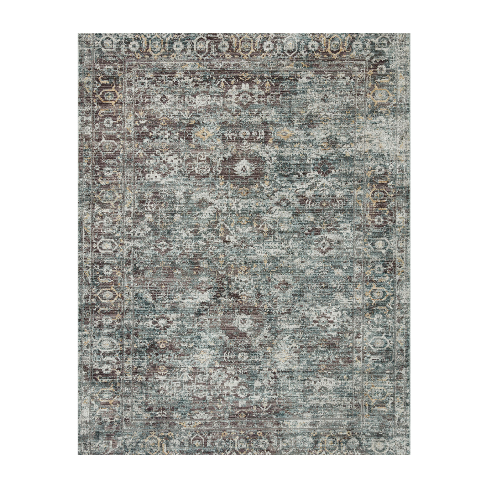 Loloi Bonney Slate / Teal Rug patterned rugs Loloi