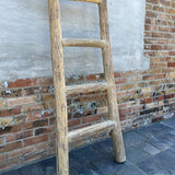 Reclaimed Elm Wood Ladder 5-VINTAGE - ladder Hauer Market
