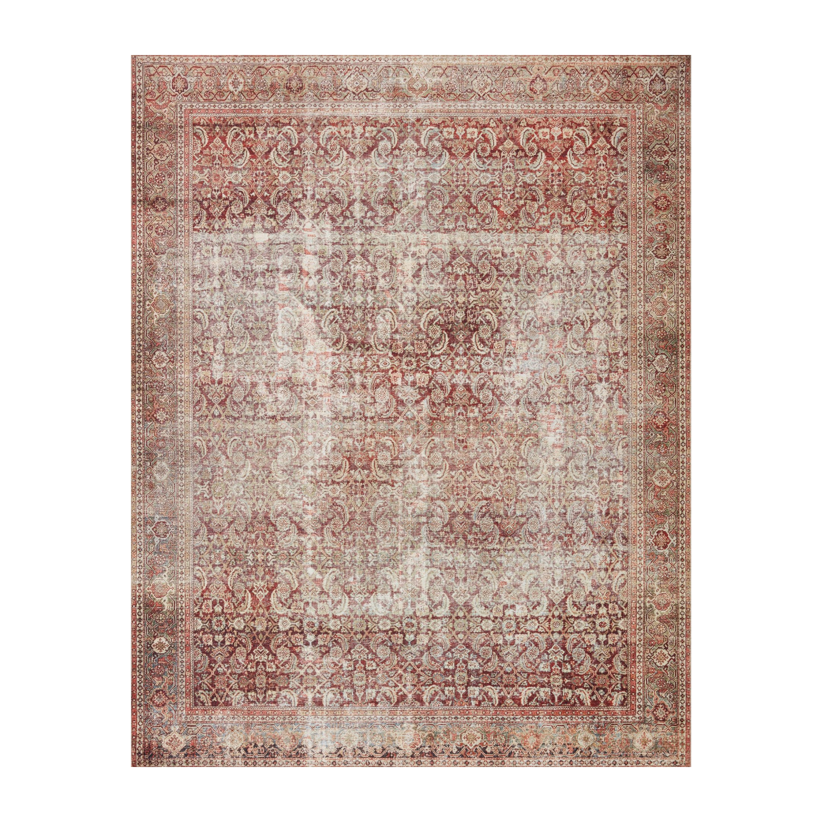 Loloi Layla Cinnamon / Sage Rug 1-RUGS-patterned Loloi