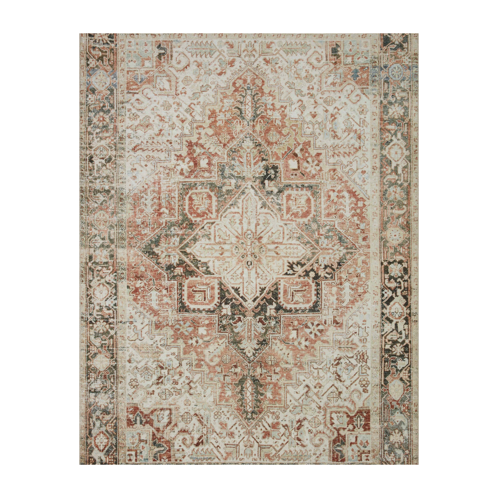 Loloi Lenna Rust / Charcoal Rug - Rug & Weave