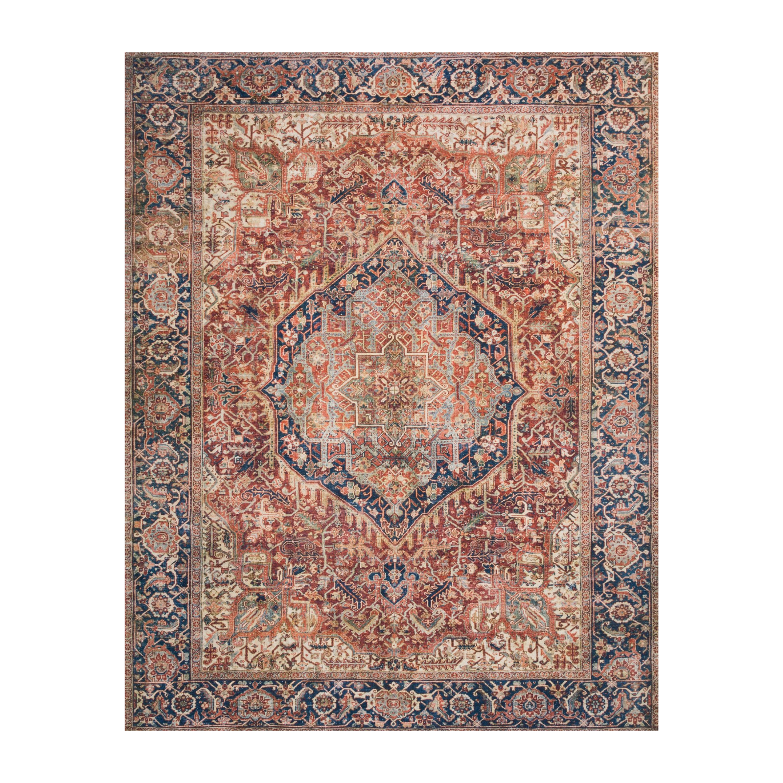 Loloi Layla Red / Navy  Rug - Rug & Weave