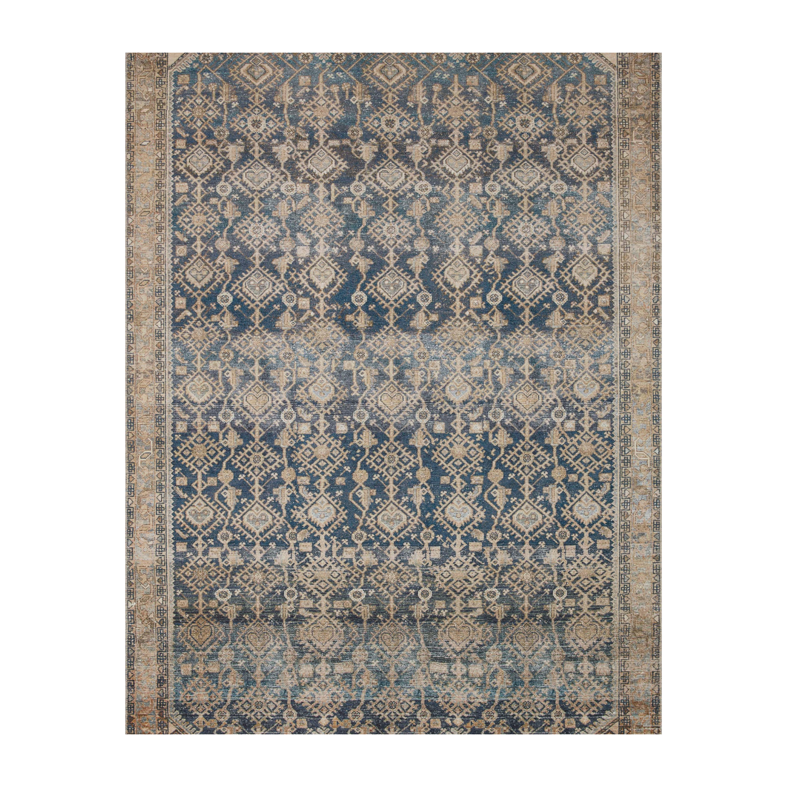 Loloi Lenna Indigo / Natural Rug 2 - RUGS - patterned Loloi 18" x 18" sample