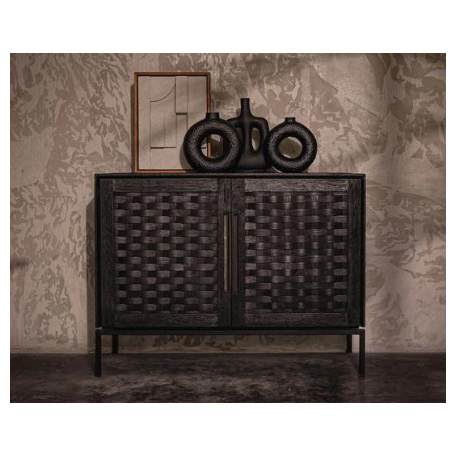 Derek Two Door Dresser - Charcoal - Rug & Weave