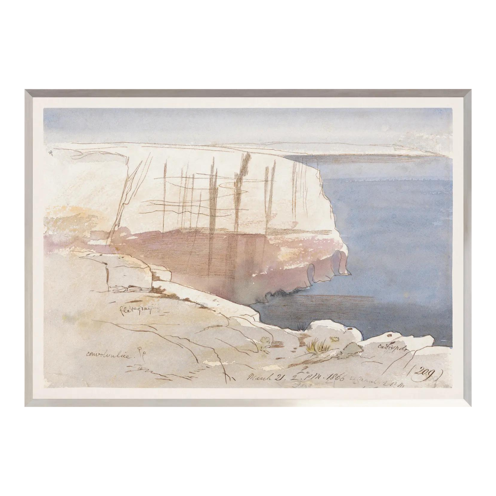 "Cliffside Watercolour” Framed Art Print ARTWORK - framed print Celadon Art