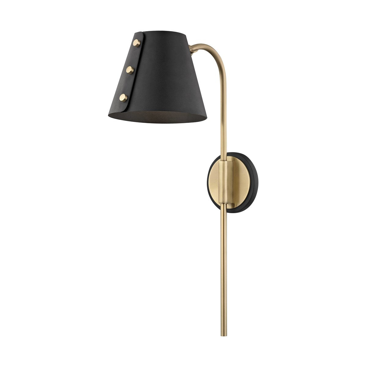 Meta Wall Sconce LIGHTING - sconce Hudson Valley Lighting Black Aged Brass