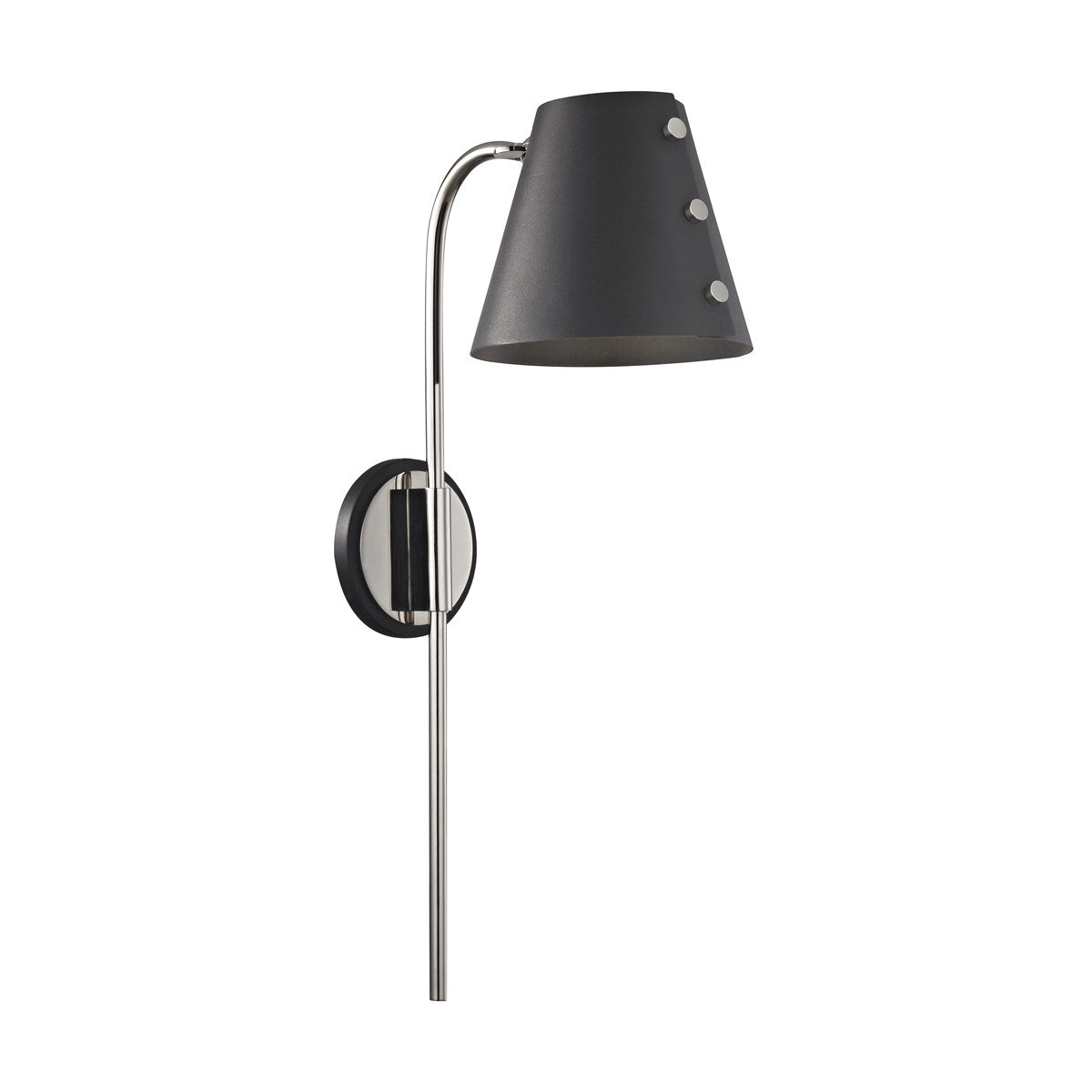 Meta Wall Sconce LIGHTING - sconce Hudson Valley Lighting Black Polished Nickel