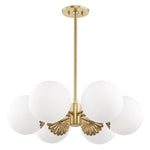 Paige Chandelier LIGHTING - chandelier Hudson Valley Lighting Aged Brass