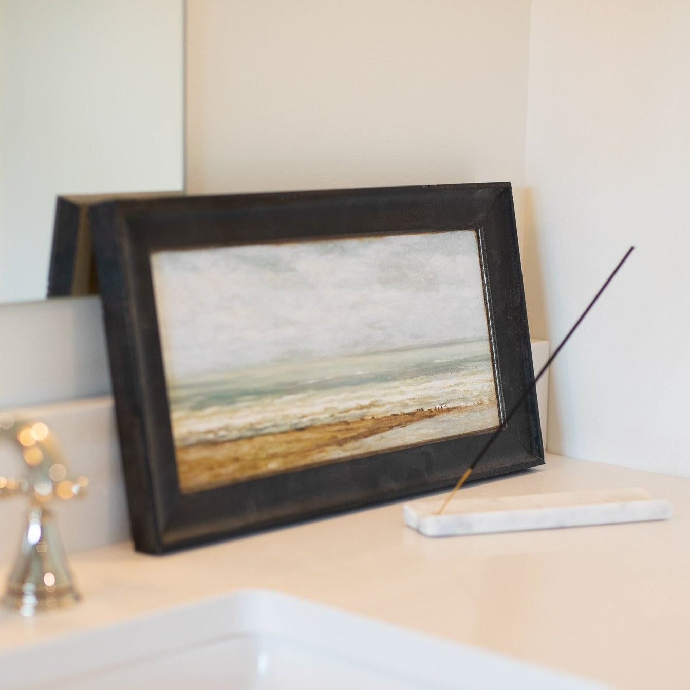 “Rolling Waves Petite Seascape” Framed Art Print - Rug & Weave