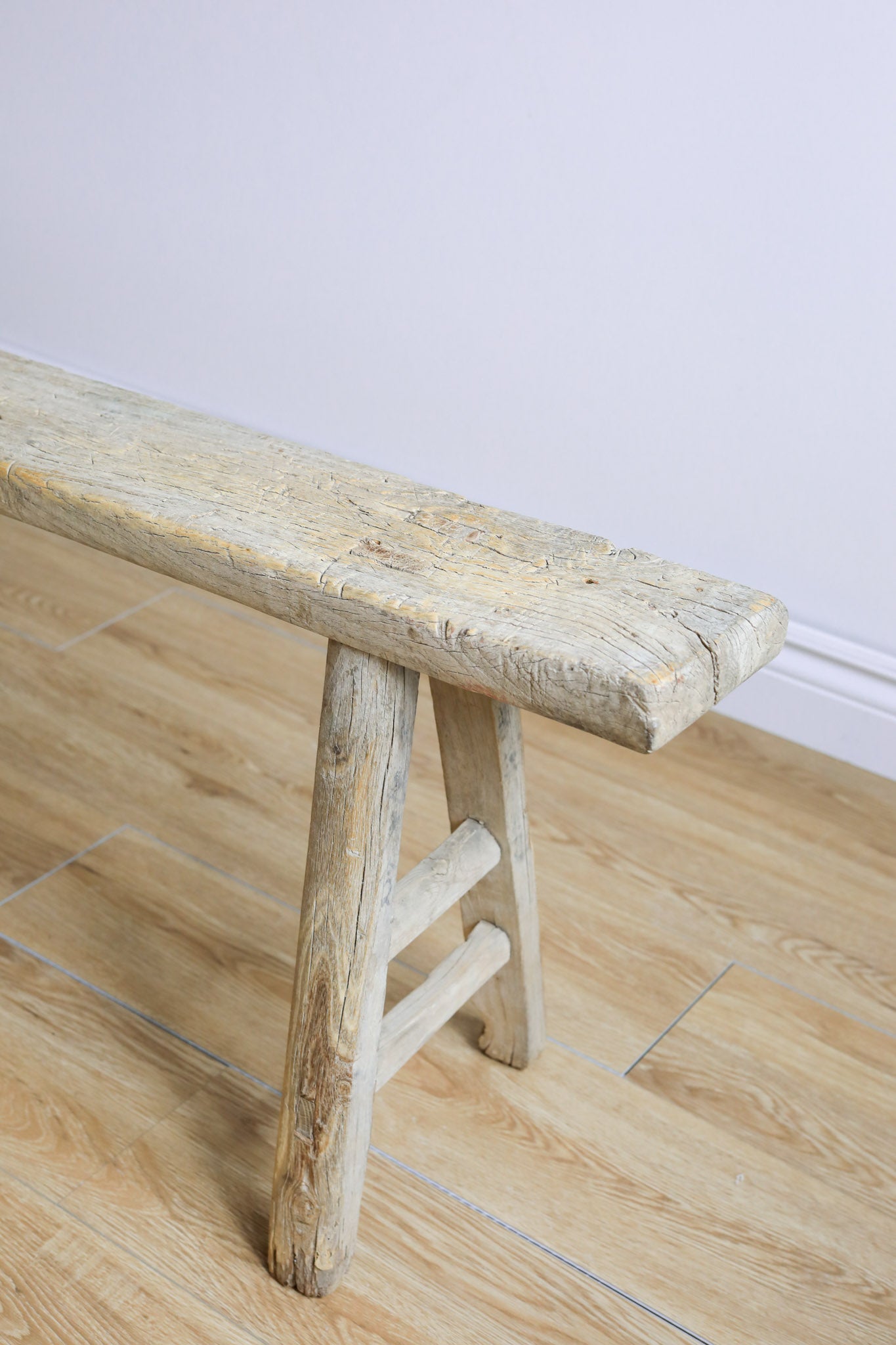 Alic Vintage Elm Wood Bench - Natural 0-VINTAGE-bench Hauer Market