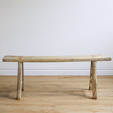 Alic Vintage Elm Wood Bench - Natural 0-VINTAGE-bench Hauer Market