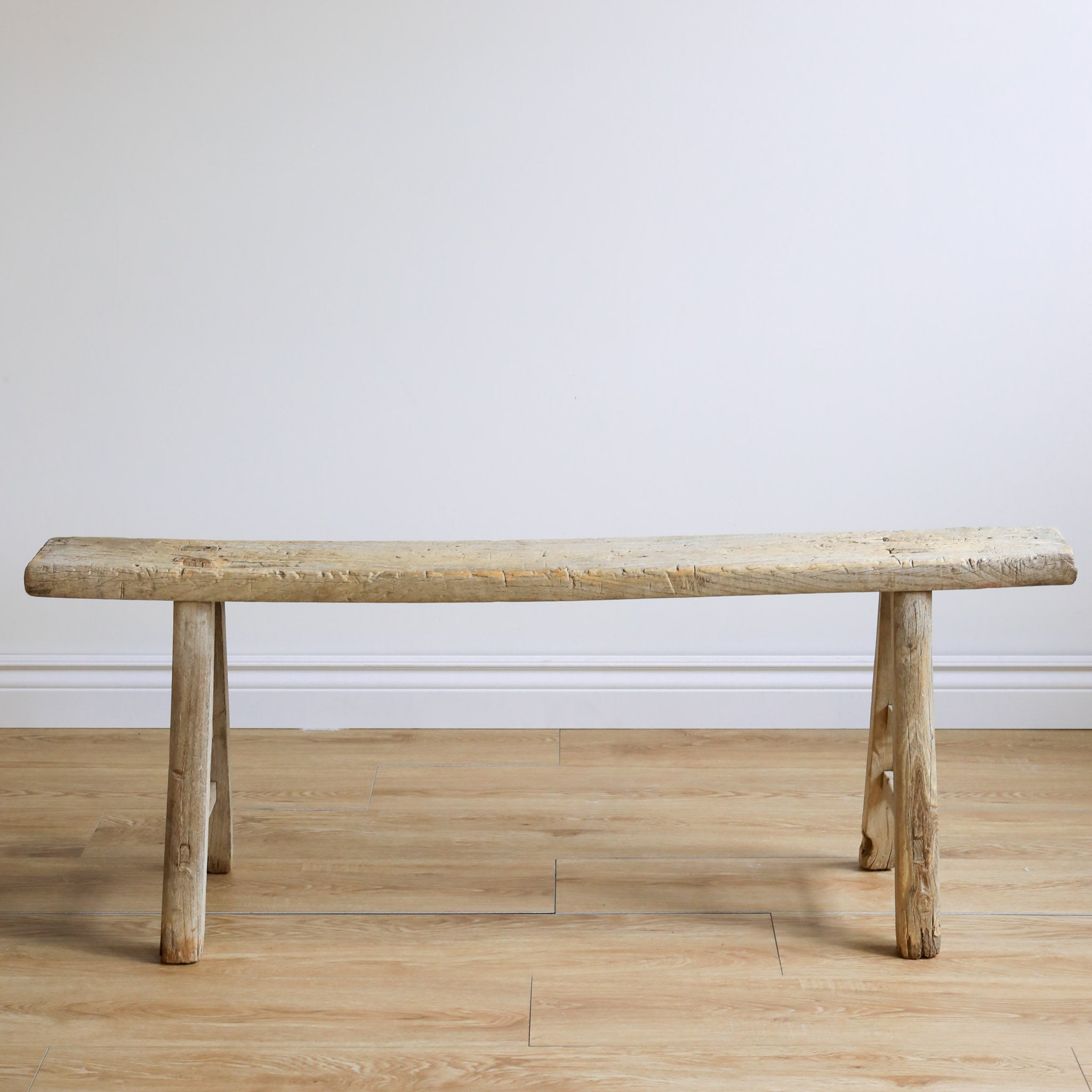 Alic Vintage Elm Wood Bench - Natural 0-VINTAGE-bench Hauer Market