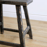 Daisy Reclaimed Elm Wood Accent Table/Stool 0-VINTAGE - stool Hauer Market