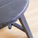 Dobbie Reclaimed Elm Wood Side Table - Black 5-VINTAGE-end table Hauer Market