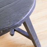 Dobbie Reclaimed Elm Wood Side Table - Black 5-VINTAGE-end table Hauer Market