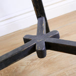 Dobbie Reclaimed Elm Wood Side Table - Black 5-VINTAGE-end table Hauer Market