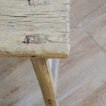 Mabel Vintage Elm Wood Accent Table/Stool - Natural 5-VINTAGE-end table Hauer Market