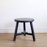 Dobbie Reclaimed Elm Wood Side Table - Black 5-VINTAGE-end table Hauer Market