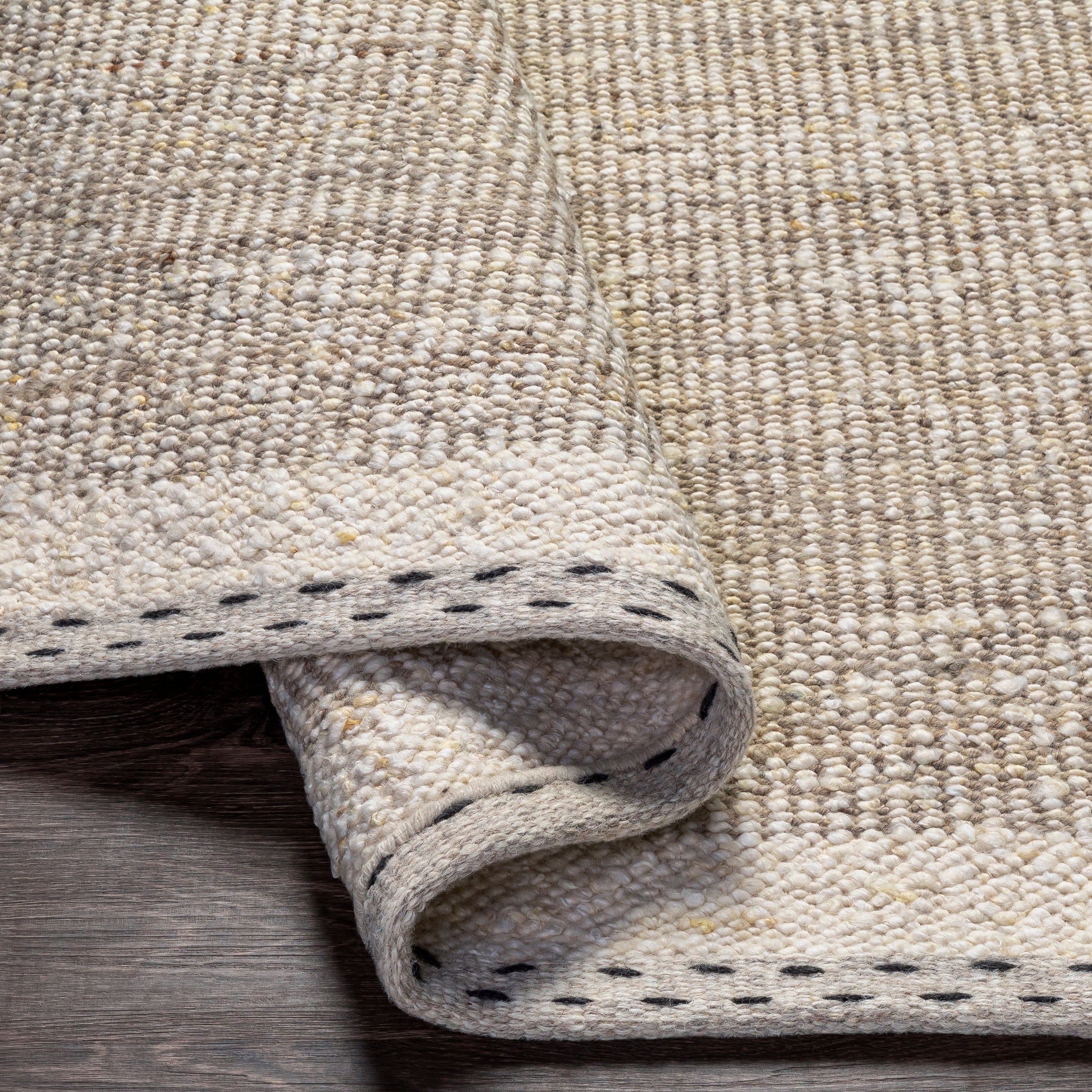Sandie Oatmeal Rug 0-RUGS - wool Surya