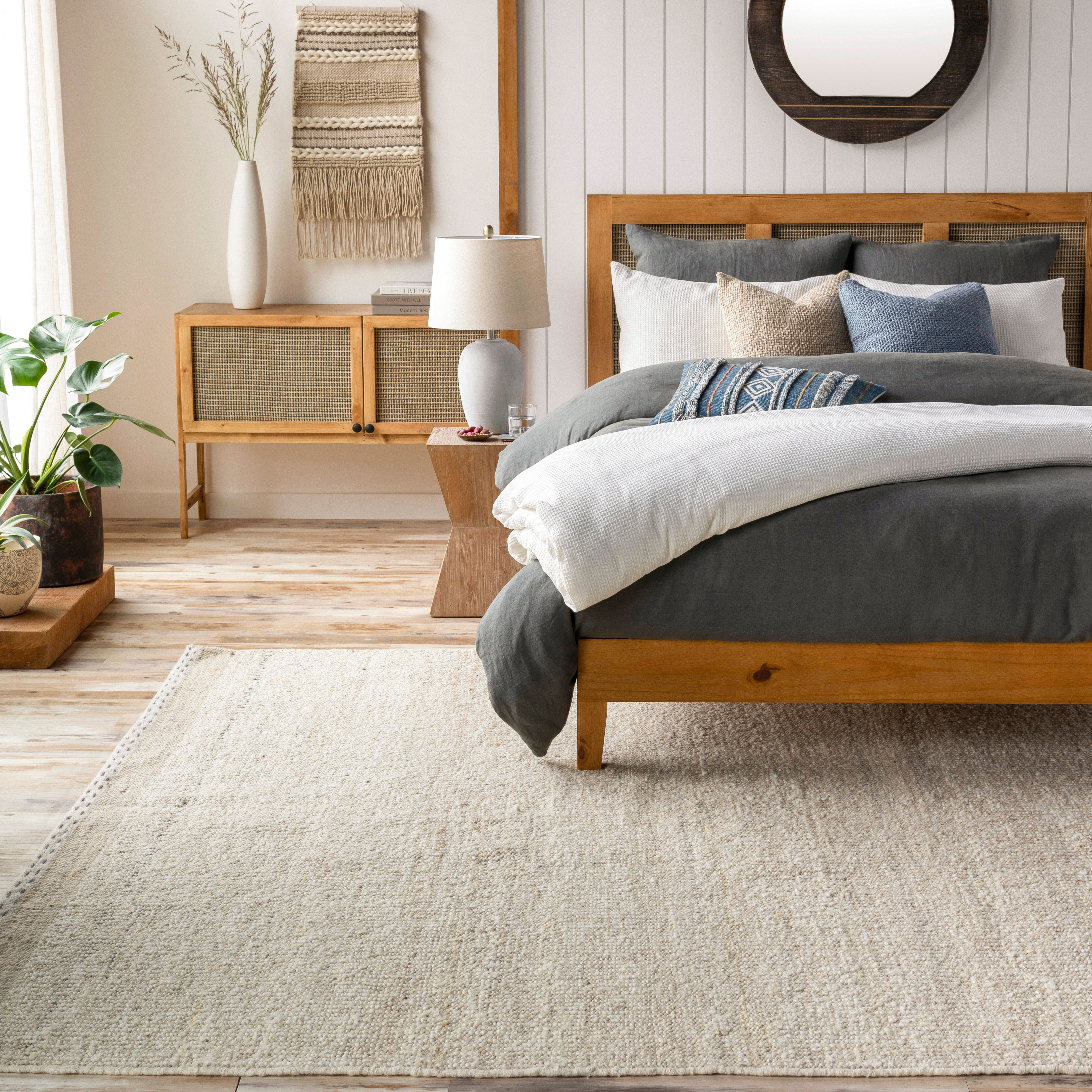 Sandie Oatmeal Rug 0-RUGS - wool Surya