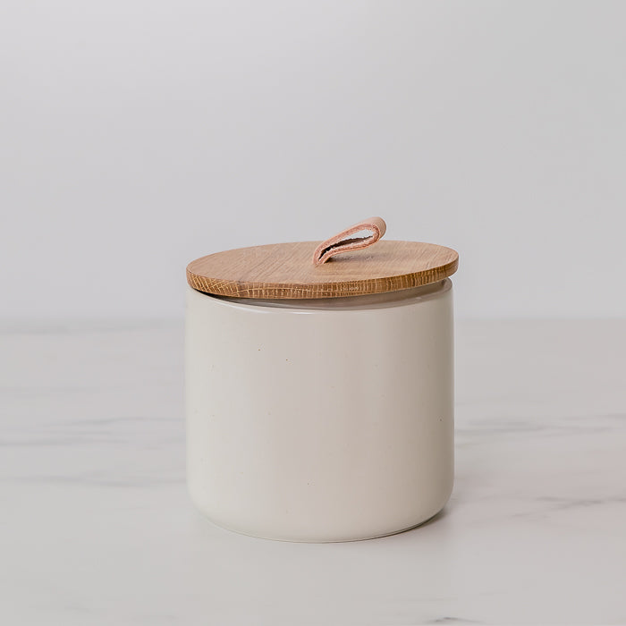 Ceramic Vanilla Canister with Lid - Rug & Weave