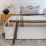 Alic Vintage Black Elm Wood Bench - Rug & Weave