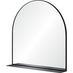 Westley Black Wall Mirror with Shelf - Rug & Weave