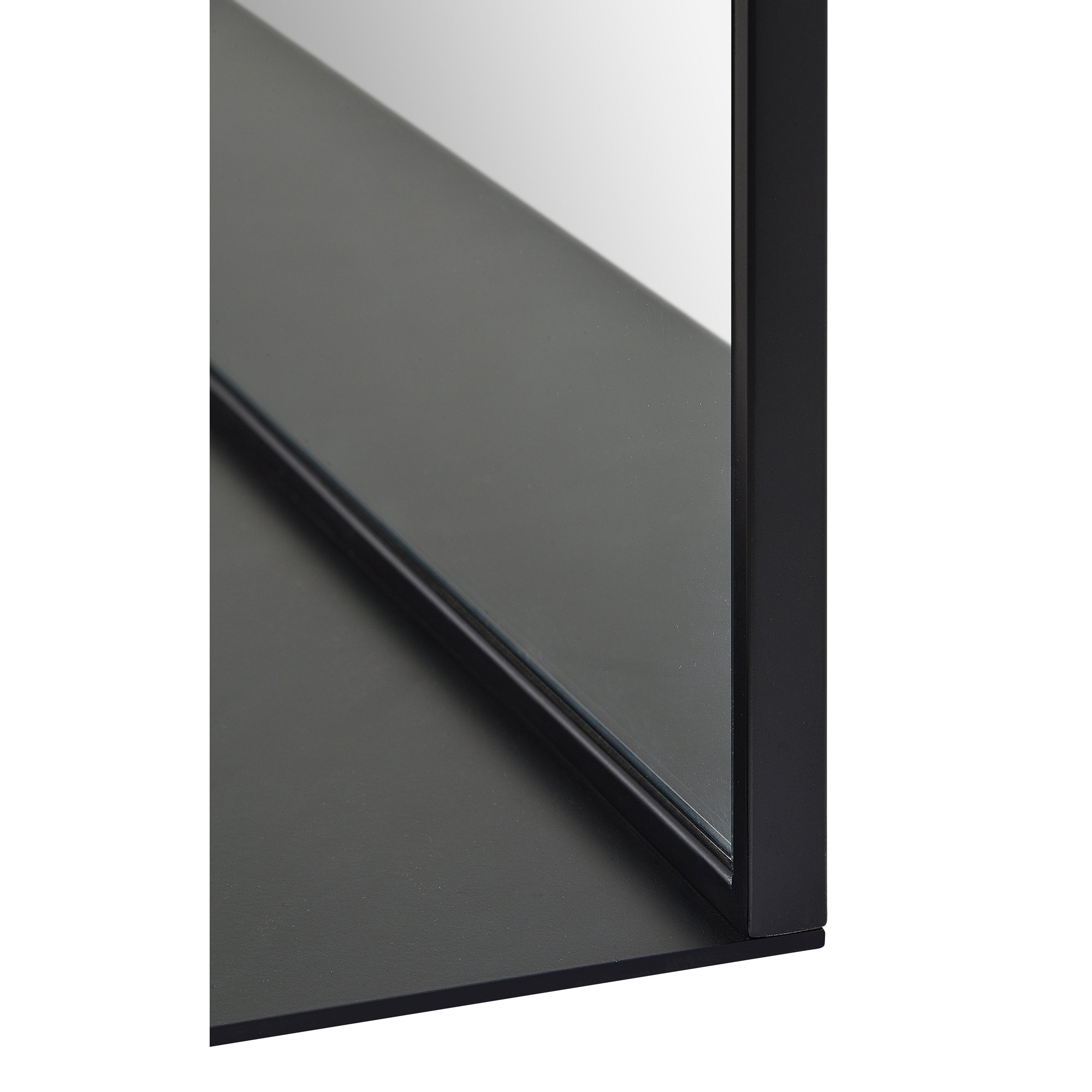 Westley Black Wall Mirror with Shelf - Rug & Weave