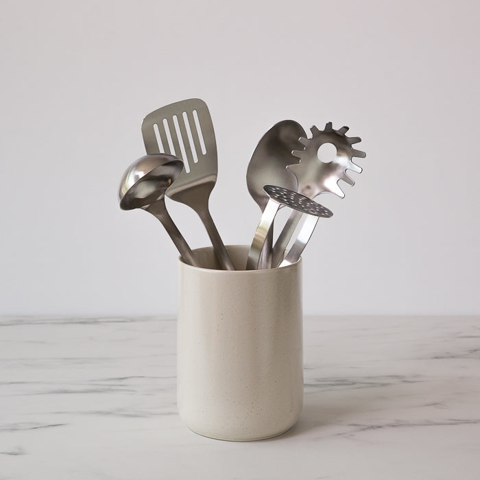 Ceramic Vanilla Utensil Holder - Rug & Weave